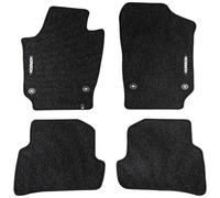 MOTOS Tapis Voiture Velours sur Mesure pour Volkswagen Polo V 2009-2017, Tapis de Sol Auto avec Fermetures Clip ou Velcro, Tapis de Voiture Granulaire 535gr/m2, Esthétique et Confort