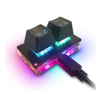 MOTOSPEED K2 OSU Hot Swap Clavier mécanique filaire USB RVB avec 2 touches entièrement programmables Commutateurs marron (Noir)