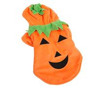 MOTOULAX Costume de citrouille d'Halloween mignon pour chiens de moyenne et grande taille, automne, hiver (S)