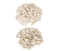 MOTOULAX Lot de 200 puces d'animaux en bois non peintes, ornements innovants pour chiens et chats en bois vide pour crèche