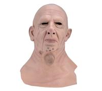 MOTOULAX Masque réaliste effrayant en latex Old Man pour Halloween, déguisements, accessoires de cosplay, accessoires de déguisement effrayant, masque d'Halloween, masque de fête