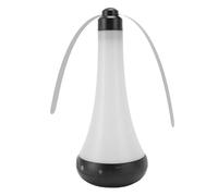 MOTOULAX Ventilateur de mouche pour table d'extérieur rechargeable par USB, lampe de plafond LED pour terrasse, pelouse, jardin avec lames holographiques, design portable silencieux