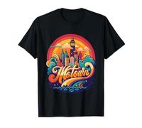 Motown Detroit City Skyline Vintage Inspired 70s Lovers T-Shirt