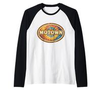 Motown Groovy 60s 70s Tie Dye Detroit Music Vintage Inspired Manche Raglan