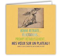 MOTS-007 Carte RETRAITE ou FÉLICITATIONS ou Prompt RÉTABLISSEMENT Ange Avec Enveloppe Carré Format 15x15cm - Citation Illustrée Photo d Art Collection Mots en image -édition française
