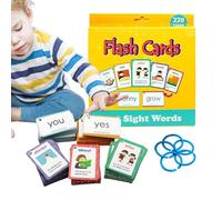 Mots à vue de la maternelle - 220 cartes de mots à vue haute fréquence | Jeux de mots à vue, cartes flash de lecture, jeux de vocabulaire réutilisables pour de la maternelle