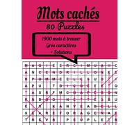 Mots cachés: Mots Mêlés: Mots Cachés Adultes Enfants avec Solutions Thématiques de mots: animaux,véhicules , couleurs, ville.... 80 Puzzles|1900 mots Gros caractères - 21.59cm* 27.94cm, 100 pages