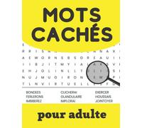 Mots cachés pour adulte: carnet avec 80 grilles de mots mêlés | Un puzzles par page | idée cadeau