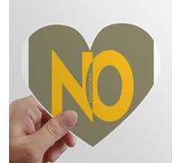 Mots clés Non la xénophobie Les Autocollants d'ordinateur ou de Bagage avec la Forme de cÅ“ur