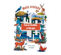 Mots croisés: Puzzles de Mots Cachés Amusants et Éducatifs sur les animaux pour tous les âges: 8.5x11 pouces | Plus de 30 grilles et 250 mots | avec solutions