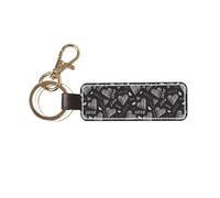 Mots d'amour en forme de cœurs manuscrits,Porte-clés en cuir PU, porte-clés, porte-clés, organisateur, 1 pièce