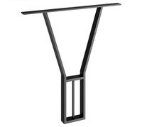 Mots de table basse en métal, jambes de bureau robustes, jambes pour le bureau, jambes de table de bout industrielles, pattes de meubles de bricolage, base de table, avec protecteur et vis de sol