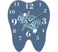 Mots Dentaires Dent en Forme D’Horloge Murale Dentiste Montre Murale Clinique Décorative Ornement Chirurgien Cadeau