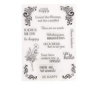 Mots élégants Lettre en silicone Découpe meurt Scrapbooking Paper Card Gaufrage Pochoir Album Album Cadre Photo Enveloppe de Bienvenue Word Couper pour la fabrication de cartes Décorations
