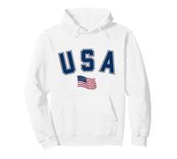 Mots et Drapeaux américains américains Fiers des Papas américains Sweat à Capuche