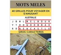 Mots meles 40 grilles pour voyager en s'amusant Gros caracteres: Mots mêlés sur le thème du voyage | Grand format A4 | 40 pays à découvrir avec le nom ... adulte |Mots Cachés Adultes avec Solution