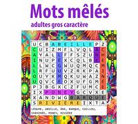 Mots mêlés adultes gros caractère: Gros Caractères | Carnet de Mots Mêlés - Adultes | Livre Grand ... Lettres & pour les temps libres ou Vacances | ... Fleurs,cerf, chouette, cigogne, crocodil