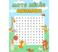 Mots Mêlés Animaux: Mini livre d'activités et de jeux pour garçons et filles.