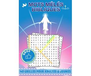 Mots Mêlés Bibliques: Cahier de jeux bibliques idéal pour jeune catholique débutant adulte ou jeune | cadeau de profession de foi, confirmation | 400 ... Gros caractères | Format 17,78 cm X 25,4 cm