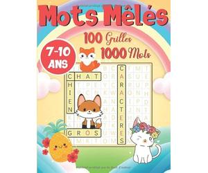 Mots Mêlés: Bloc Jeux de Mots Cachés pour Enfants dès 7 ans | 100 Grilles - 1000 Mots | Livre n°1 - Nature & Animaux | Gros Caractères & Grand Format ... Cadeau éducatif pour les vacances & en voyage