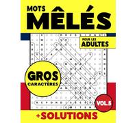 Mots mêlés | carnet de mots mêlés | 20 heures de jeux: pour les passionnés de mots mêlés | 1360 mots à trouvés | plus solutions | idée cadeau | aide à mémoriser