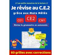 Mots mêlés CE2 60 grilles avec corrections: Révise la grammaire en autonomie