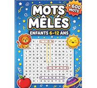 Mots Mêlés Enfants 6 à 12: Améliorer la mémoire et enrichir le vocabulaire | Niveau Difficile | Thèmes animaux, légumes, fruits, pays, villes, capitales...