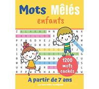 Mots Mêlés enfants: à partir de 7 ans | 1200 Mots cachés | Livre de jeux de mots intelligents | 60 grilles avec solutions dans beaucoup de thèmes ... insectes, animaux,végétation