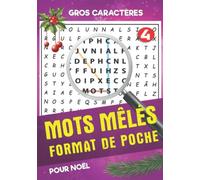 Mots Mêlés Format de poche pour Noël: Livre jeux de mots et de mémoire pour adulte - Idéal pour les vacances et voyages - Idée cadeau pour le nouvel an et Noël ou Anniversaire