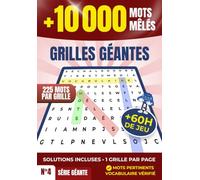 Mots Mêlés Géants - 10 000 Mots en Grandes Grilles - Livre de Jeux pour Adultes et Seniors - Cahier Anti-Stress pour Travailler la Mémoire et ... Incluses: Grands caractères, avec solutions