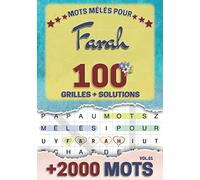 Mots mêlés pour Farah: 100 grilles avec solutions, +2000 mots cachés, prénom personnalisé Farah | Cadeau d'anniversaire pour femme, maman, sœur, fille, enfant | Petit Format A5 (14.8 x 21 cm)