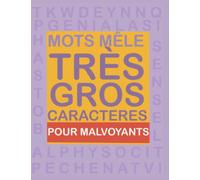 Mots Mêlés pour Malvoyants: des adolescents aux personnes âgées: 1 Seule Très Grande Grille par page | Mots mêlés géant | Avec Solutions Grand Format A4