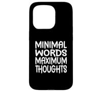 Mots minimaux, pensées maximales, Planification, pensée, ingénierie Coque pour iPhone 15 Pro