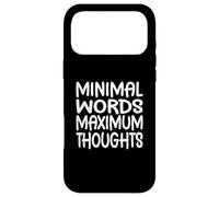 Mots minimaux, pensées maximales, Planification, pensée, ingénierie Coque pour iPhone 17 Pro Max