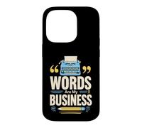 Mots sont Mon metier Ecrivain Machine a ecrire Coque pour iPhone 14 Pro