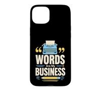 Mots sont Mon metier Ecrivain Machine a ecrire Coque pour iPhone 15 Plus