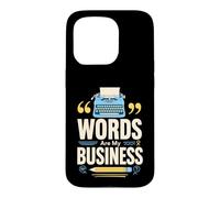 Mots sont Mon metier Ecrivain Machine a ecrire Coque pour iPhone 15 Pro