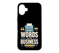 Mots sont Mon metier Ecrivain Machine a ecrire Coque pour iPhone 16 Plus