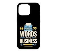 Mots sont Mon metier Ecrivain Machine a ecrire Coque pour iPhone 16 Pro