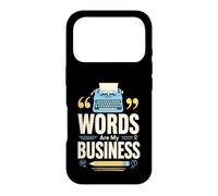 Mots sont Mon metier Ecrivain Machine a ecrire Coque pour iPhone 17 Pro
