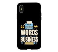 Mots sont Mon metier Ecrivain Machine a ecrire Coque pour iPhone X/XS