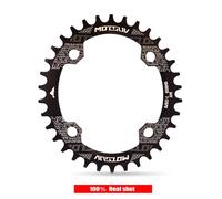 Motsuv-104bcd 32t/34t/36t/38t Narrond Vélo Plateau Vtt Pièces De Vélo Lumière Étoile Anneau Pour Shimano Série 104 Bcd Accessoire - Type Oval Black-36t