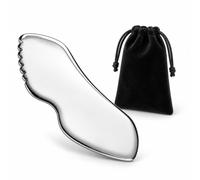 Motswedi Acier inoxydable Gua Sha, avec Pochette en Velours, Gua Sha Corps Pour Massage Du Visage, Massage Corporel et Massage De La Ligne Dentaire