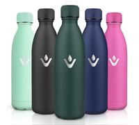 Motswedi Bouteille Isotherme 1l, 24h Froid et 12h Chaud, Gourde Isotherme, Sans BPA, Gourde Inox, Anti Fuite, Thermos Isotherme, Bouteille d'eau pour Voyage, Camping, Outdoor, Gym, Vert Militaire