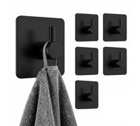 Motswedi Crochet Adhesif Mural, Antirouille Et Imperméable, Accroche Tableau Sans Percer, Paquet De Six, Porte Manteau Mural,Amovible sans laisser de résidu collant,Patere Murale