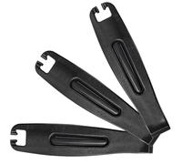 Motswedi Démonte Pneu Vélo Lot de 3, Levier de Pneus avec Crochet de Rayon & Fonction Valve, Système de Verrouillage, Outil Changement Pneu pour Vélo de Route & VTT, Noir