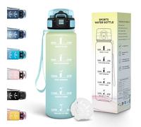 Motswedi Gourde 0.5l, Gourde sport, Anti-Fuite, Bouteille d'eau, Motivation avec Marqueur de Temps, Bouteille Eau pour Sport, Yoga & Bureau - gel&ciel