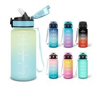 Motswedi Gourde, 0.5L Sans BPA, Gourde Avec Paille Adulte, Convient Aux Boissons Gazeuses, Bouteille, Gourde Motivation Étanche, Bouteille d'eau pour École, Salle de Sport, Camping - Givre&ciel
