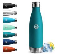 Motswedi Gourde, 500 ml Sans BPA, Gourde Isotherme, à Double Paroi Anti-fuite, Bouteille Isotherme, Inox 18/8, Bouteille, Conservation 12h Chaud / 24h Froid Mousse & Vert