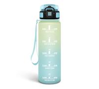 Motswedi Gourde Enfant 500 ml, sans BPA, Bouteille d'eau, Prévention des Fuites, Gourde Plastique, Compatible avec Les Boissons Gazeuses, Idéale pour l'école, Activités de Plein Air - Beige Bleu clair